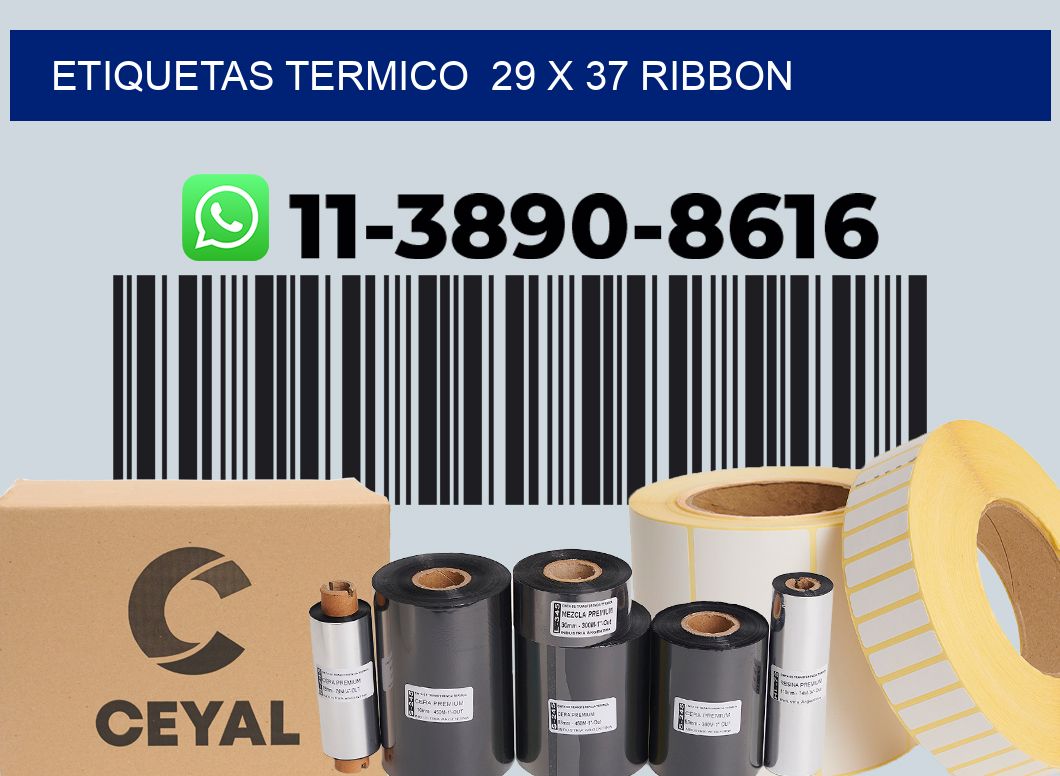 Etiquetas termico 29 x 37 ribbon