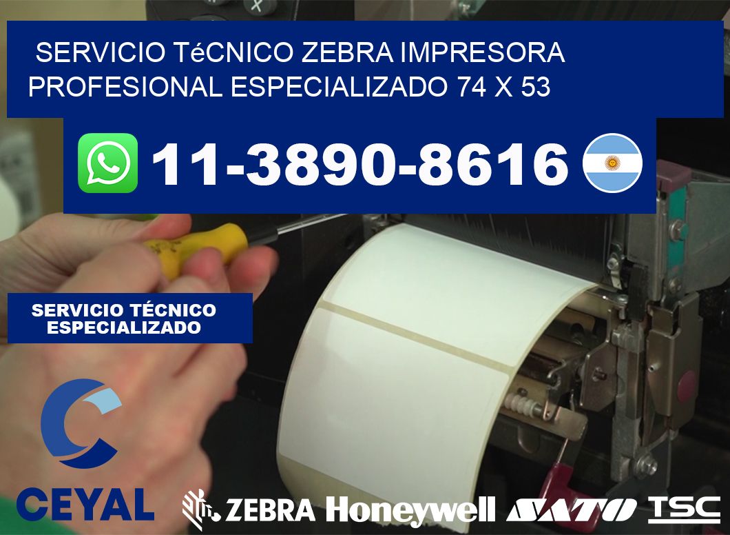 Servicio Técnico Zebra Impresora Profesional Especializado 74 x 53
