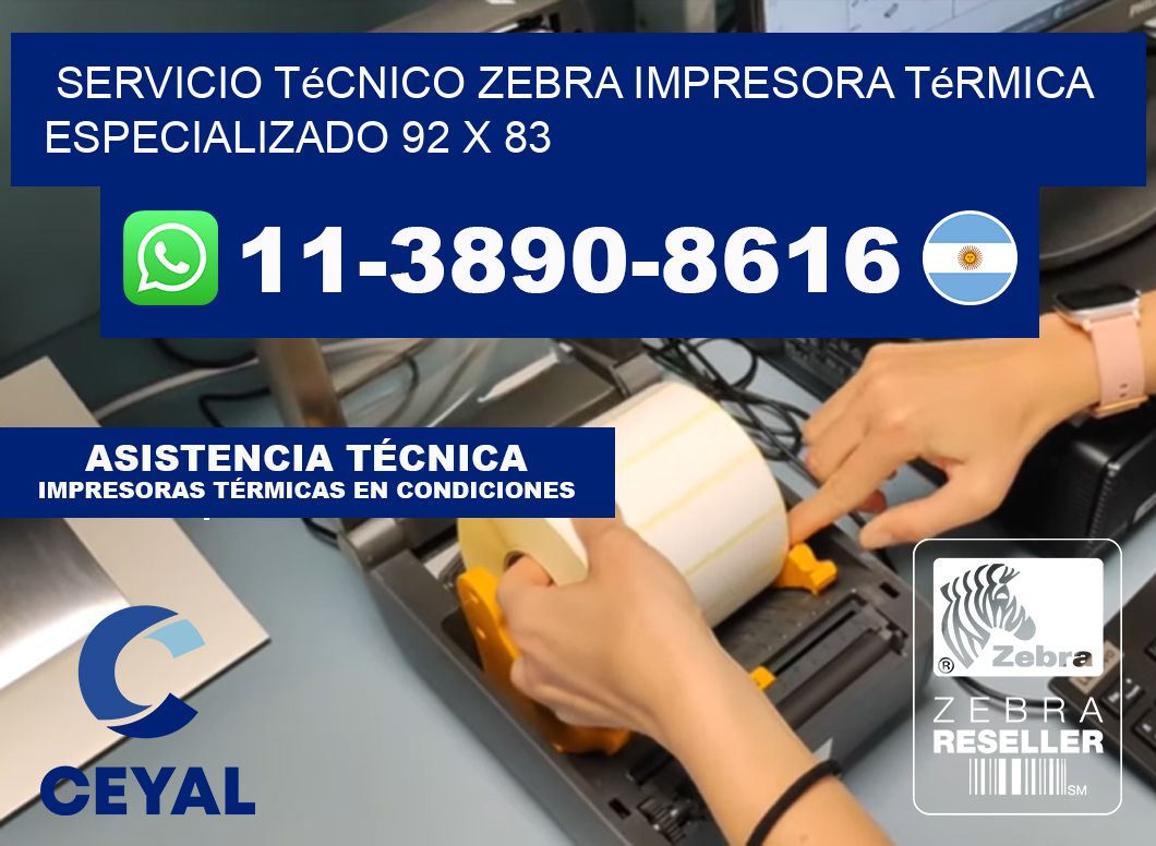 Servicio Técnico Zebra Impresora Térmica Especializado 92 x 83