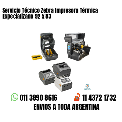 Servicio Técnico Zebra Impresora Térmica Especializado 92 x 83