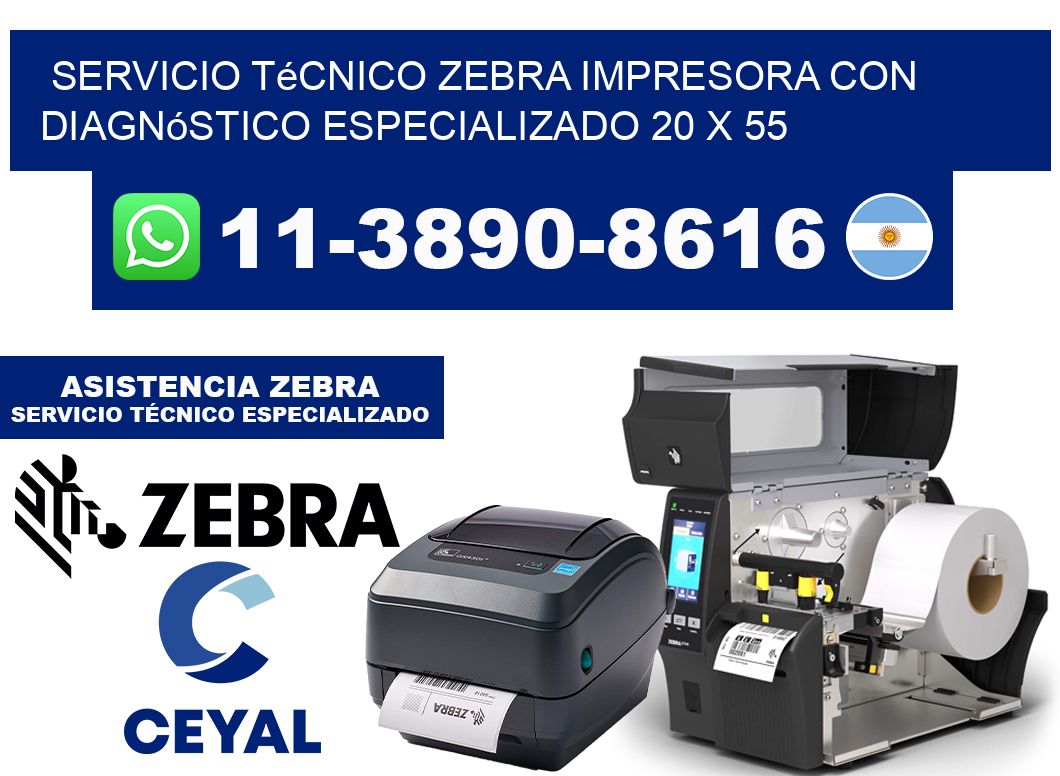 Servicio Técnico Zebra Impresora con Diagnóstico Especializado 20 x 55