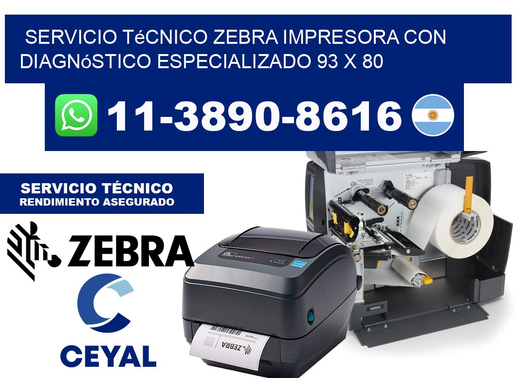 Servicio Técnico Zebra Impresora con Diagnóstico Especializado 93 x 80