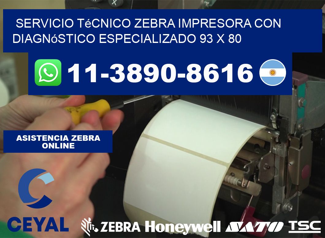 Servicio Técnico Zebra Impresora con Diagnóstico Especializado 93 x 80