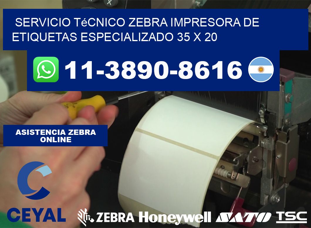 Servicio Técnico Zebra Impresora de Etiquetas Especializado 35 x 20