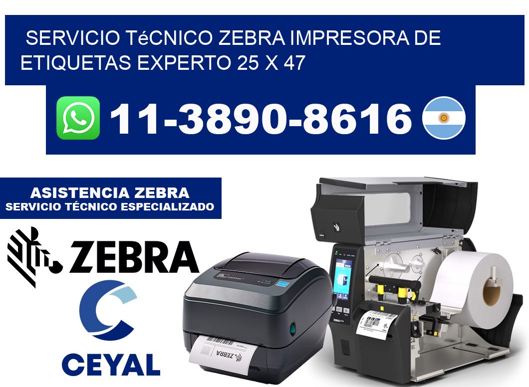 Servicio Técnico Zebra Impresora de Etiquetas Experto 25 x 47