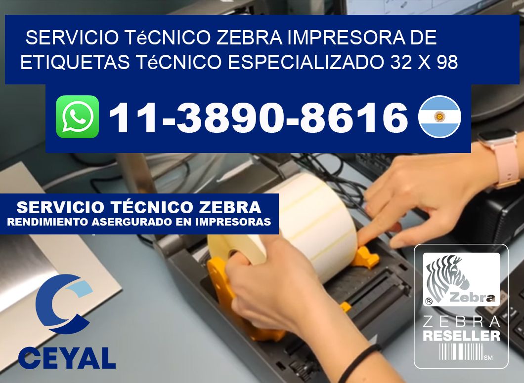 Servicio Técnico Zebra Impresora de Etiquetas Técnico Especializado 32 x 98