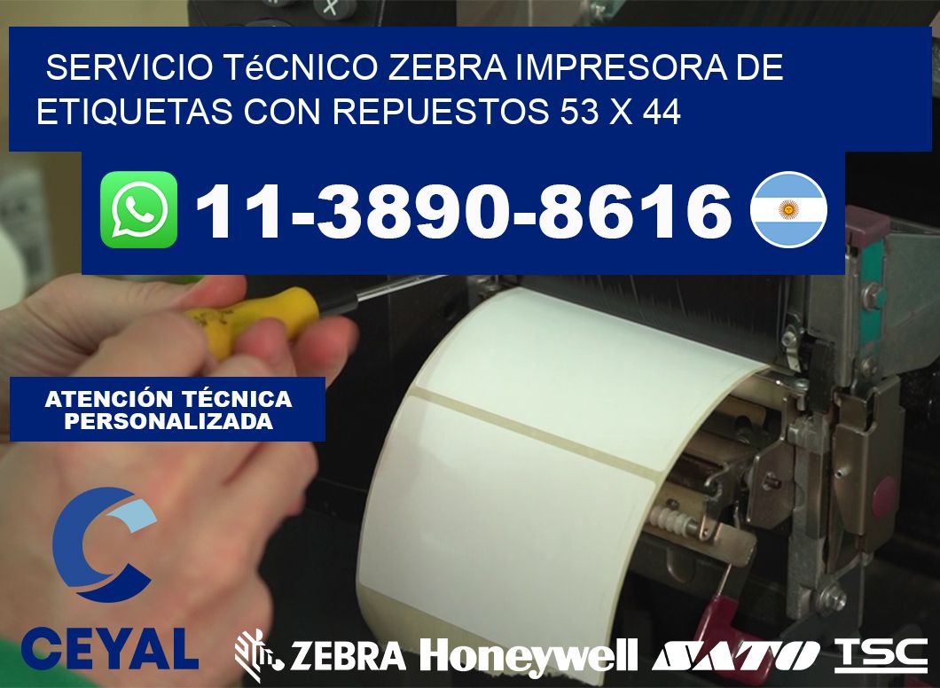 Servicio Técnico Zebra Impresora de Etiquetas con Repuestos 53 x 44