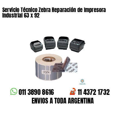 Servicio Técnico Zebra Reparación de Impresora Industrial 63 x 92