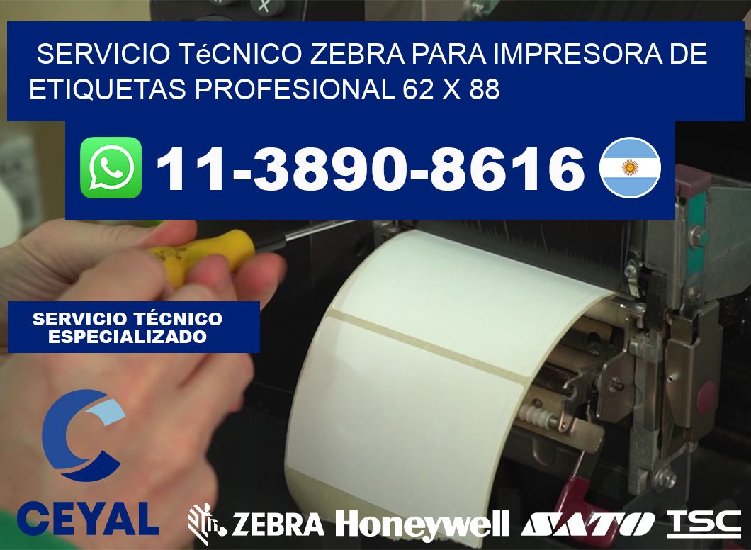 Servicio Técnico Zebra para Impresora de Etiquetas Profesional 62 x 88