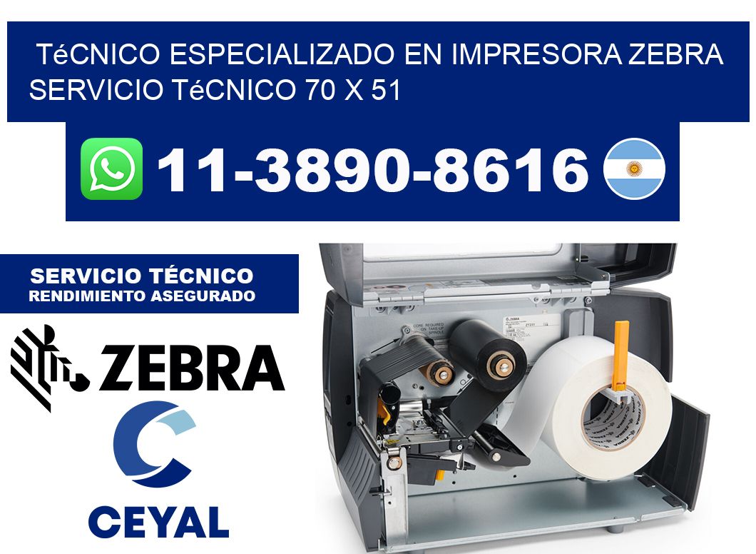 Técnico Especializado en Impresora Zebra Servicio Técnico 70 x 51