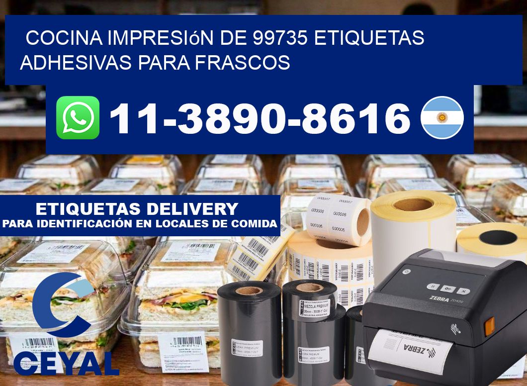 cocina impresión de 99735 etiquetas adhesivas para frascos