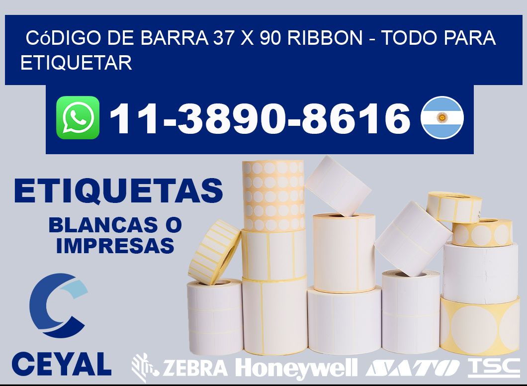código de barra 37 x 90 ribbon - Todo para Etiquetar