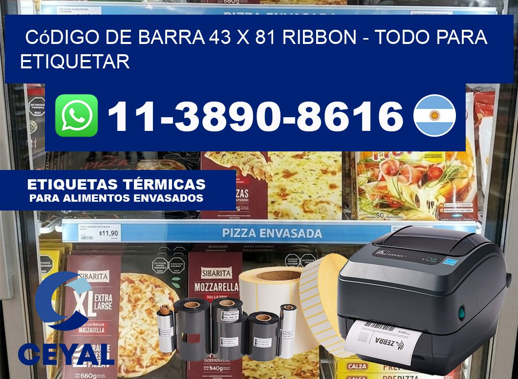 código de barra 43 x 81 ribbon – Todo para Etiquetar