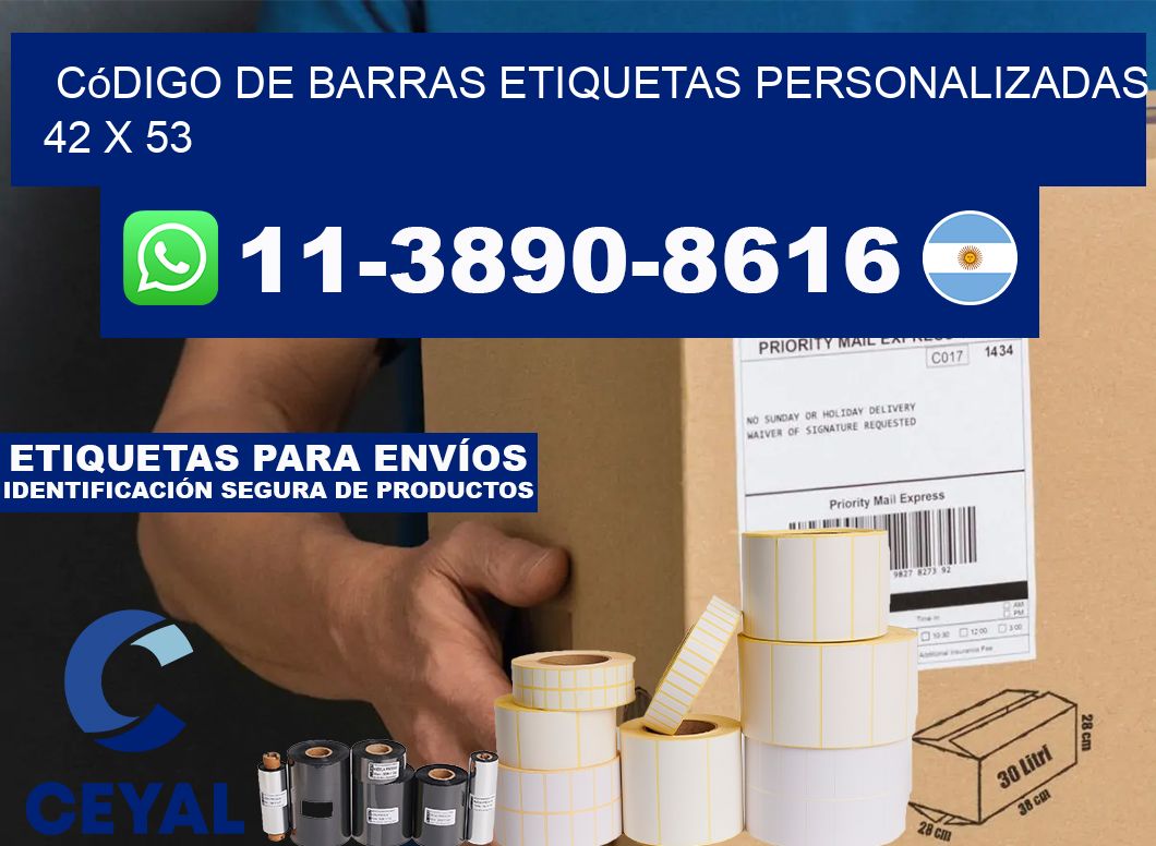 código de barras etiquetas personalizadas 42 x 53