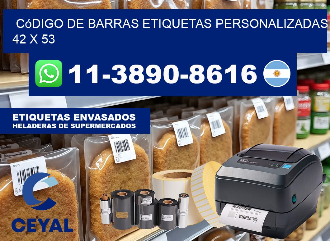 código de barras etiquetas personalizadas 42 x 53