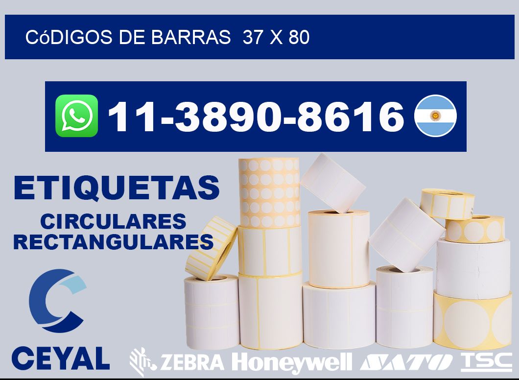 códigos de barras 37 x 80