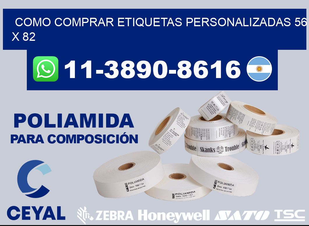como comprar etiquetas personalizadas 56 x 82