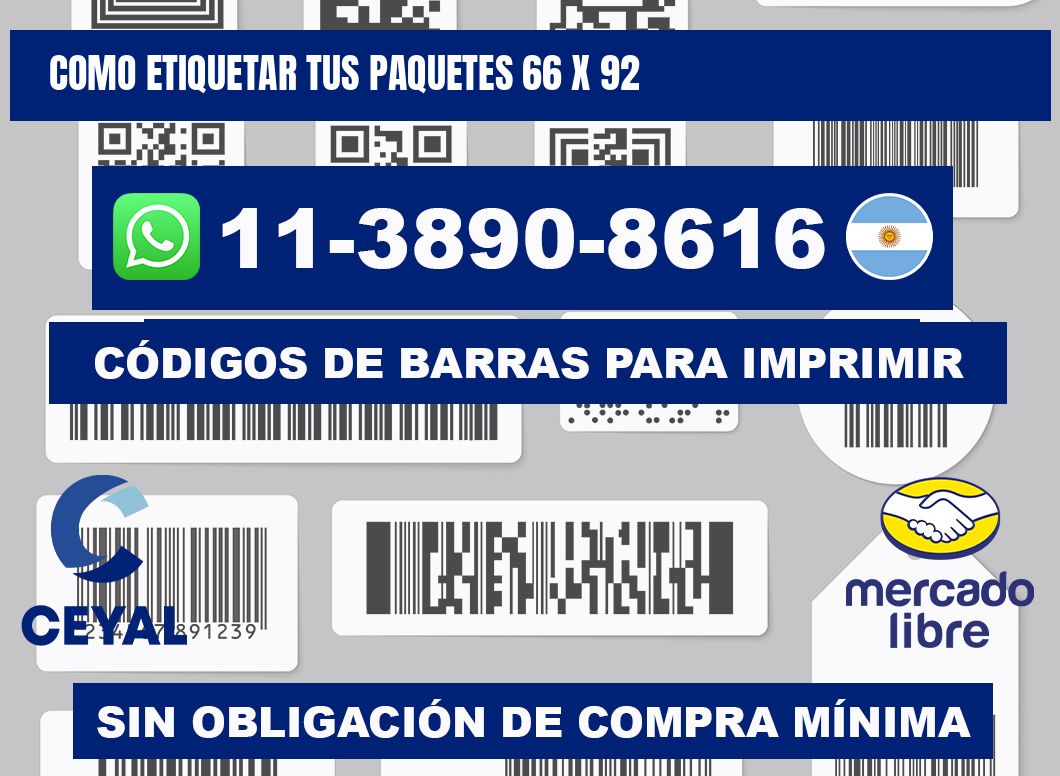 como etiquetar tus paquetes 66 x 92