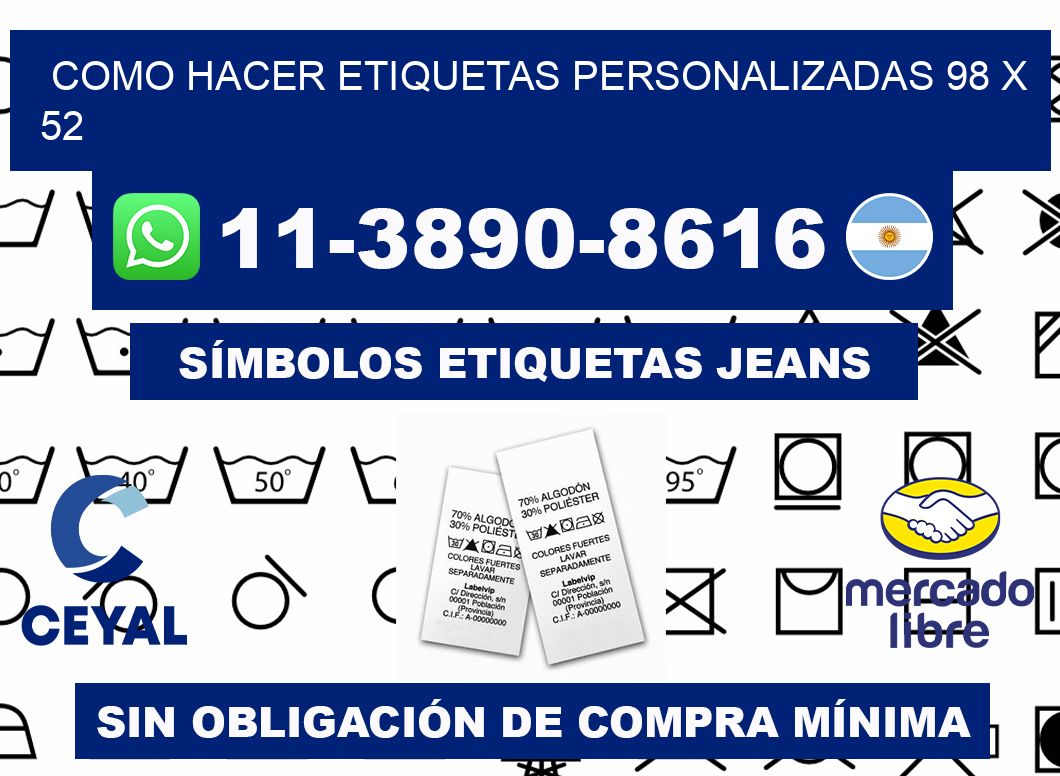 como hacer etiquetas personalizadas 98 x 52