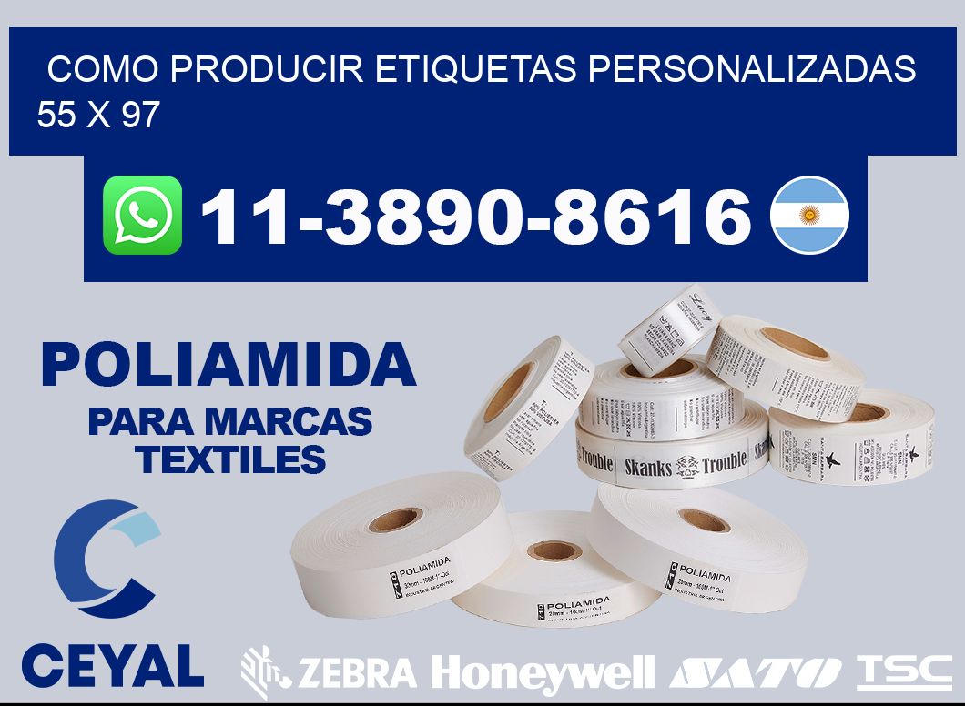 como producir etiquetas personalizadas 55 x 97