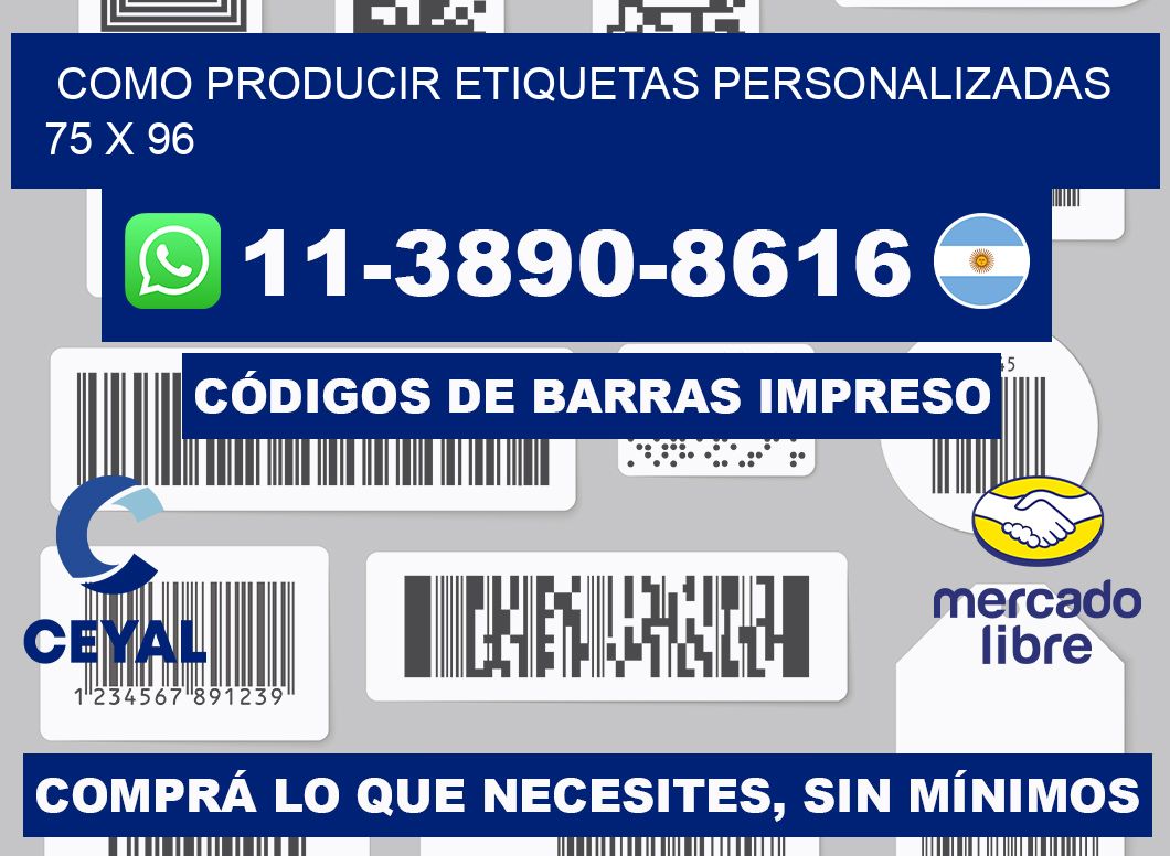 como producir etiquetas personalizadas 75 x 96