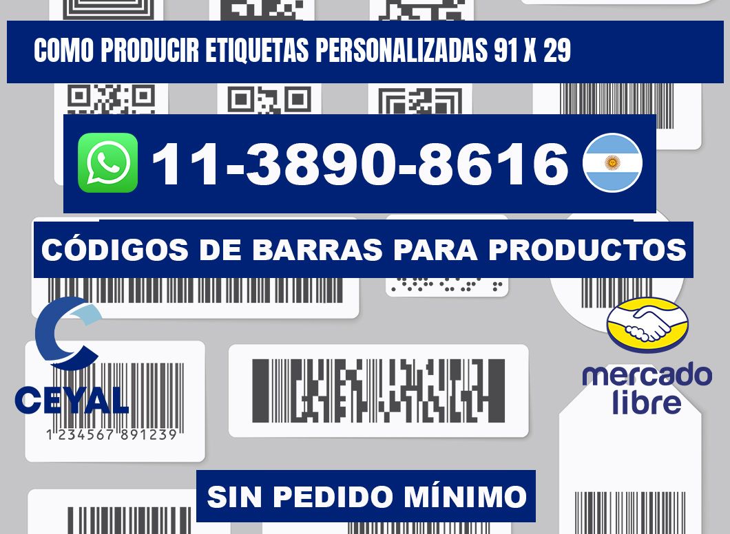 como producir etiquetas personalizadas 91 x 29