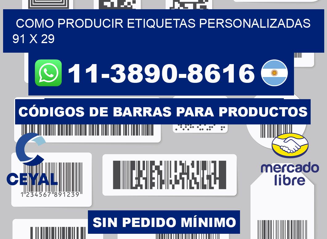 como producir etiquetas personalizadas 91 x 29
