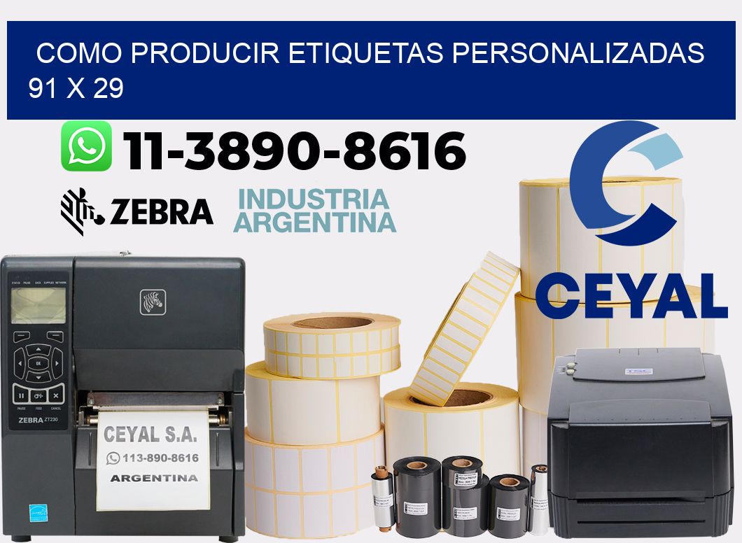 como producir etiquetas personalizadas 91 x 29