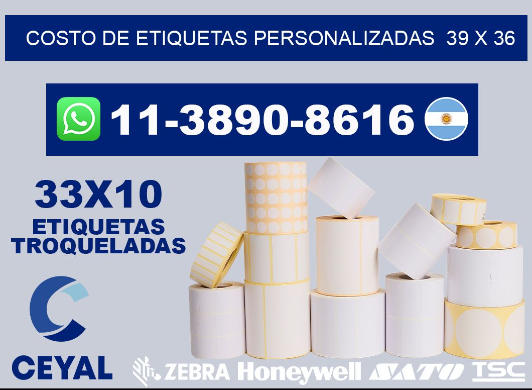 costo de etiquetas personalizadas  39 x 36