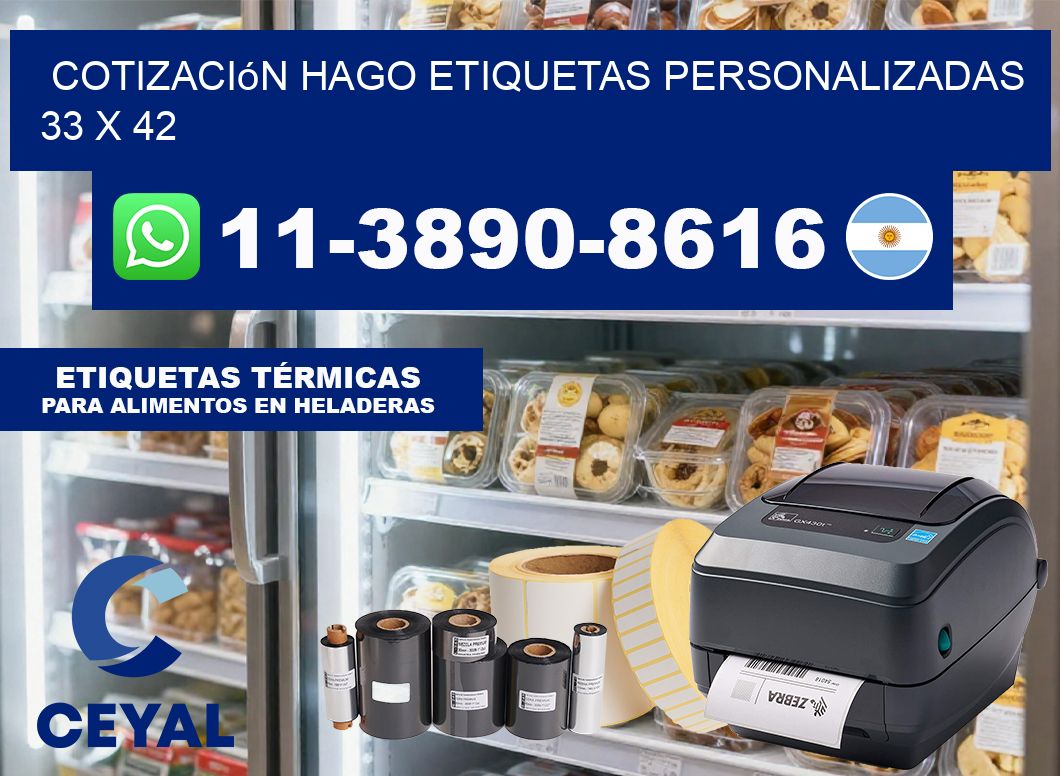 cotización hago etiquetas personalizadas 33 x 42