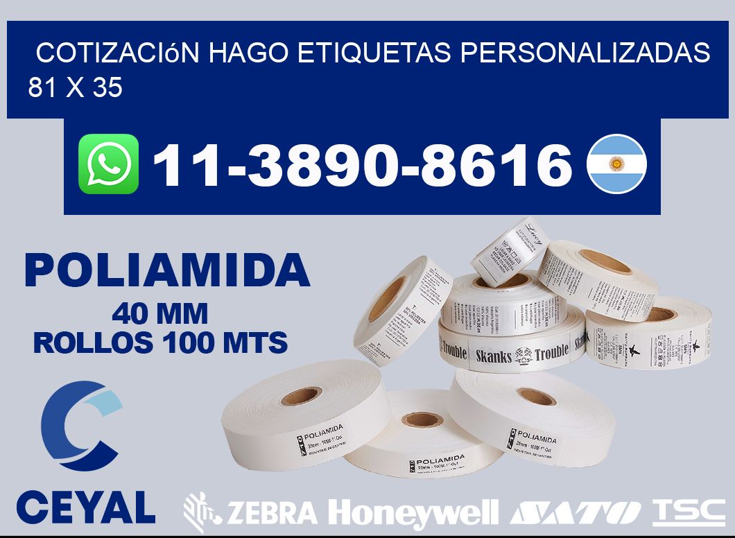 cotización hago etiquetas personalizadas 81 x 35