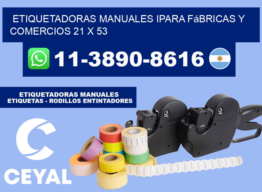 etiquetadoras manuales ipara fábricas y comercios 21 x 53