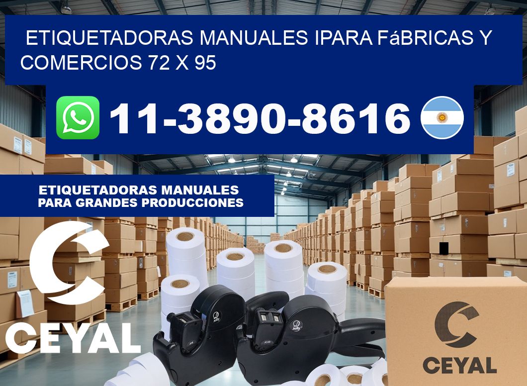 etiquetadoras manuales ipara fábricas y comercios 72 x 95