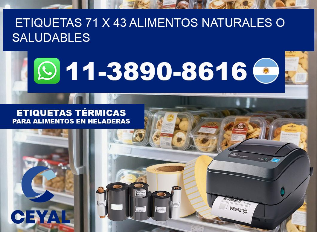 etiquetas 71 x 43 alimentos naturales o saludables