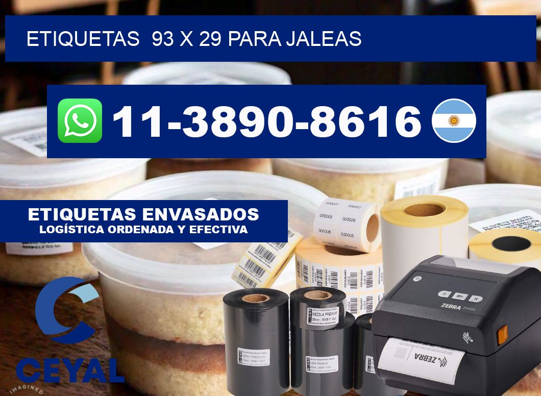 etiquetas  93 x 29 para Jaleas