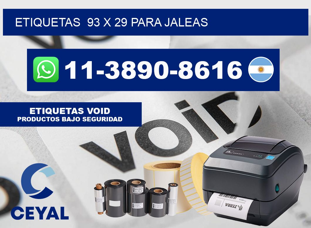 etiquetas  93 x 29 para Jaleas