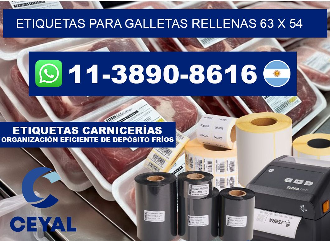 etiquetas para Galletas rellenas 63 x 54