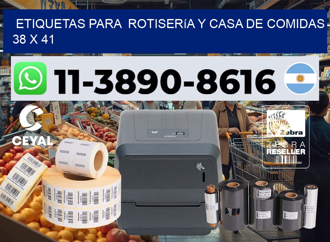 etiquetas para Rotisería y casa de comidas 38 x 41