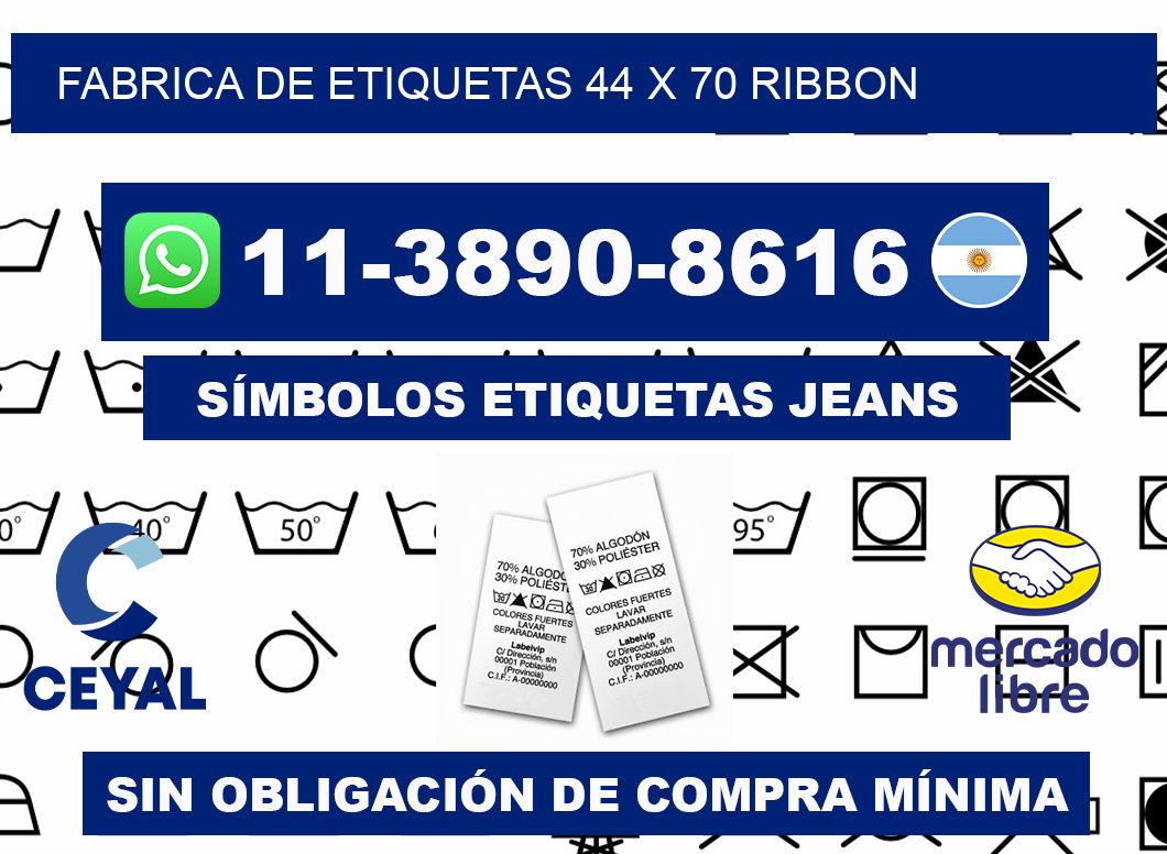 fabrica de etiquetas 44 x 70 ribbon