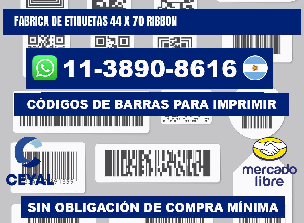 fabrica de etiquetas 44 x 70 ribbon