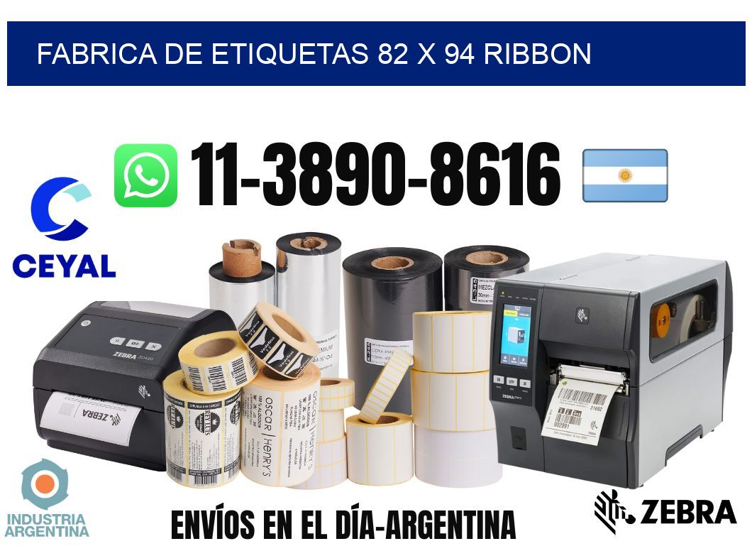 fabrica de etiquetas 82 x 94 ribbon