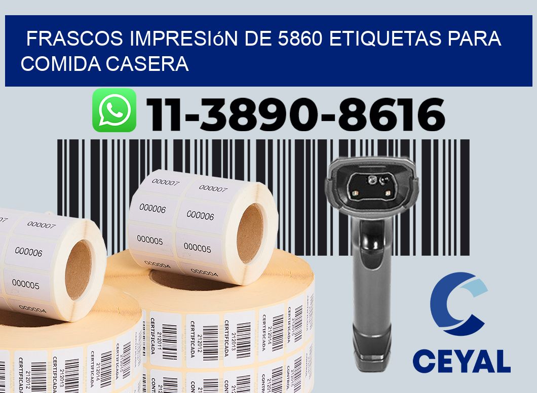 frascos impresión de 5860 etiquetas para comida casera