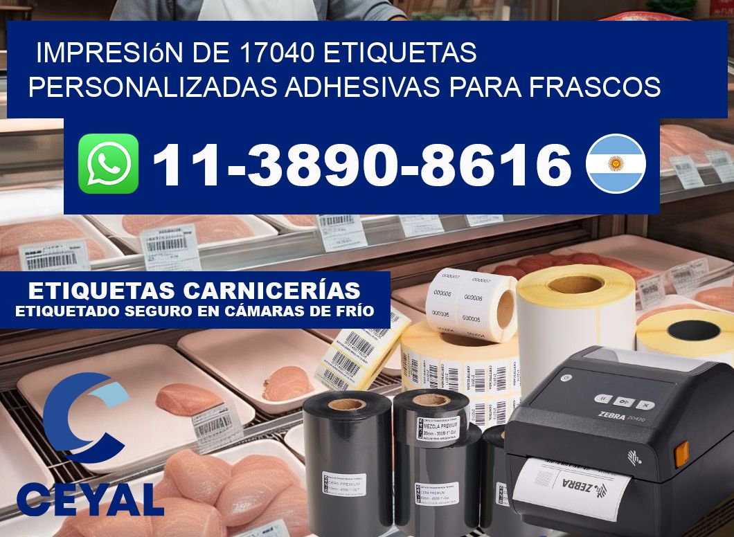 impresión de 17040 etiquetas personalizadas adhesivas para frascos