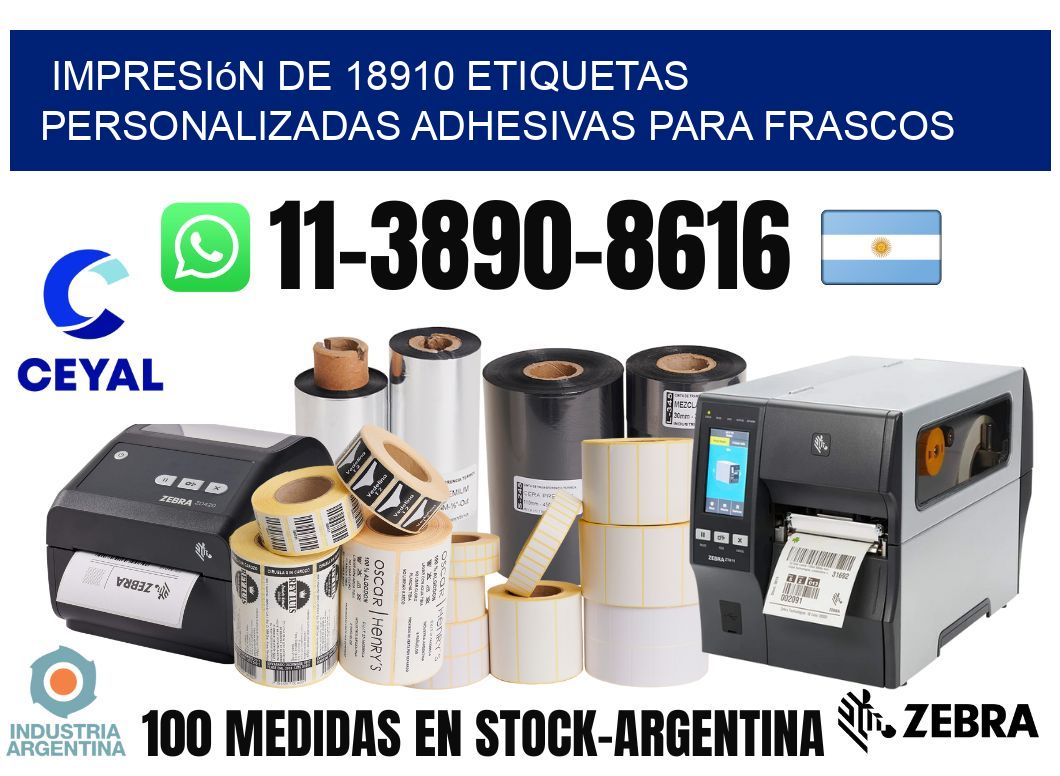 impresión de 18910 etiquetas personalizadas adhesivas para frascos