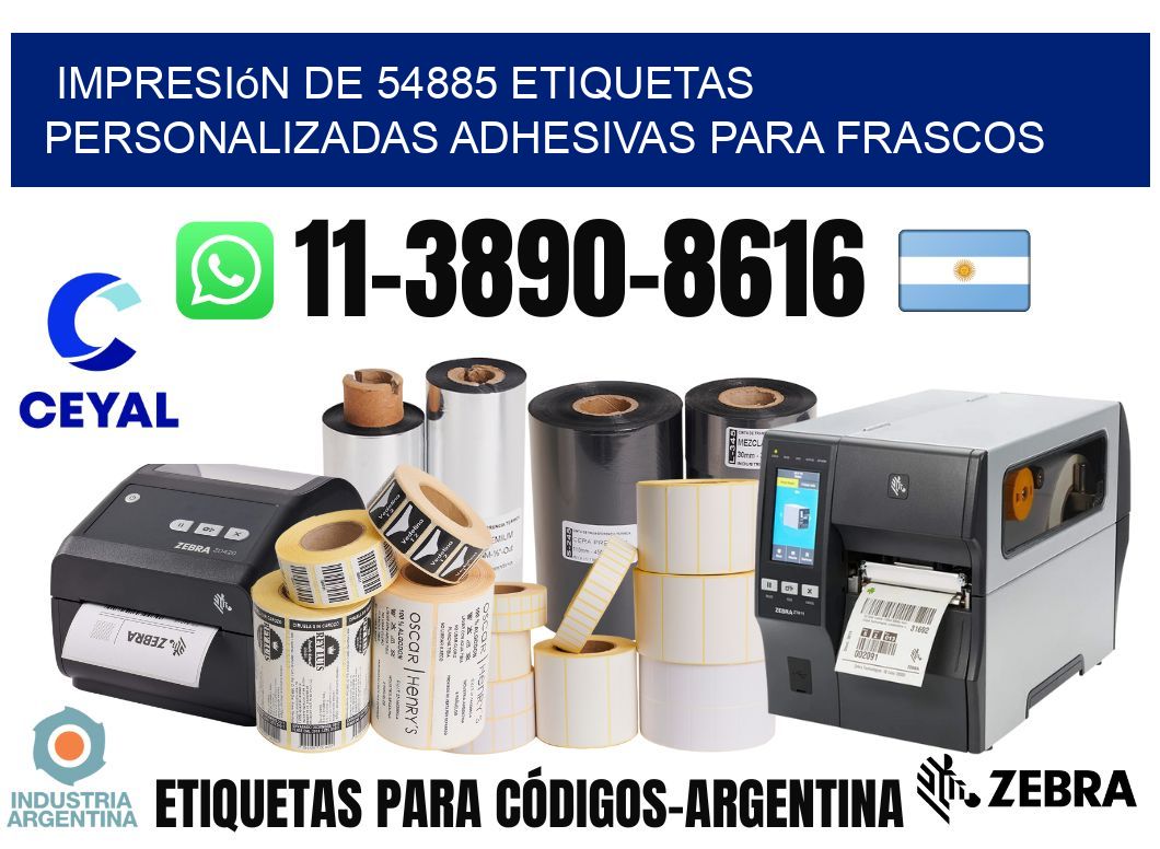 impresión de 54885 etiquetas personalizadas adhesivas para frascos