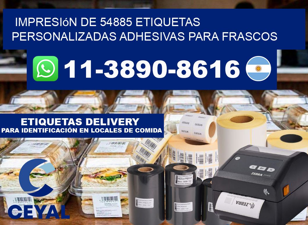 impresión de 54885 etiquetas personalizadas adhesivas para frascos
