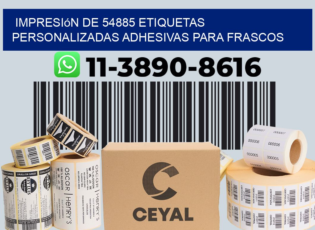 impresión de 54885 etiquetas personalizadas adhesivas para frascos