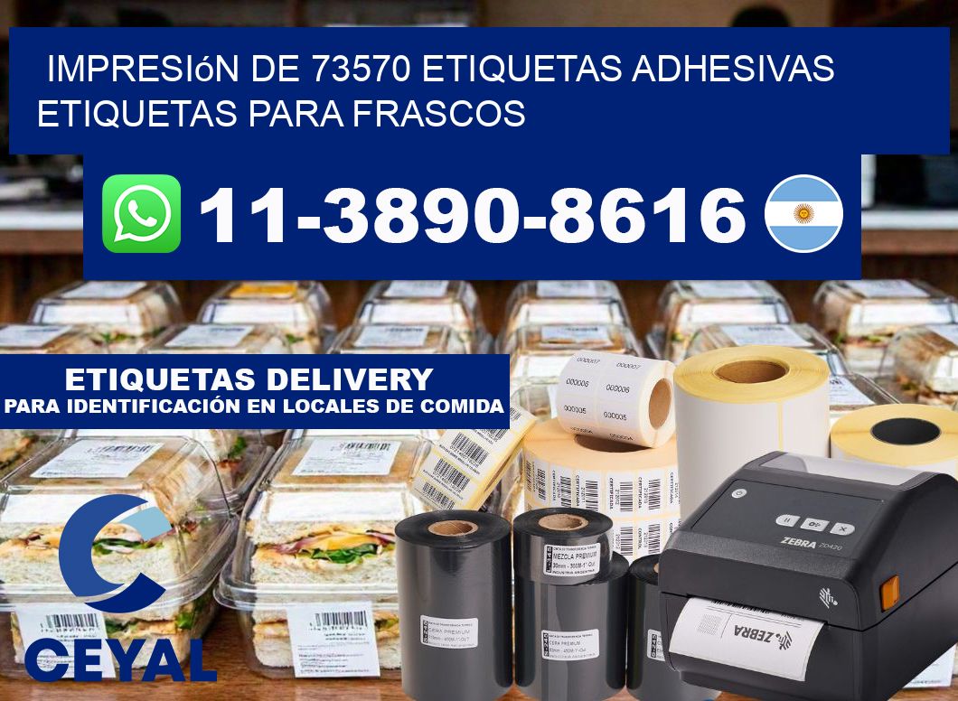 impresión de 73570 etiquetas adhesivas etiquetas para frascos