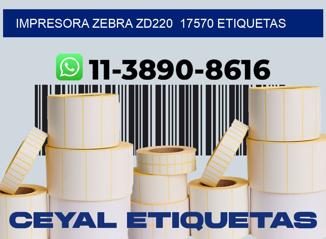 impresora zebra zd220  17570 etiquetas