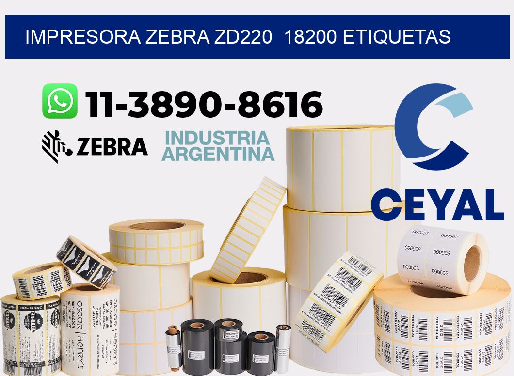 impresora zebra zd220 18200 etiquetas
